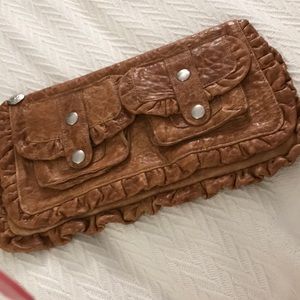 Treesje western style leather clutch